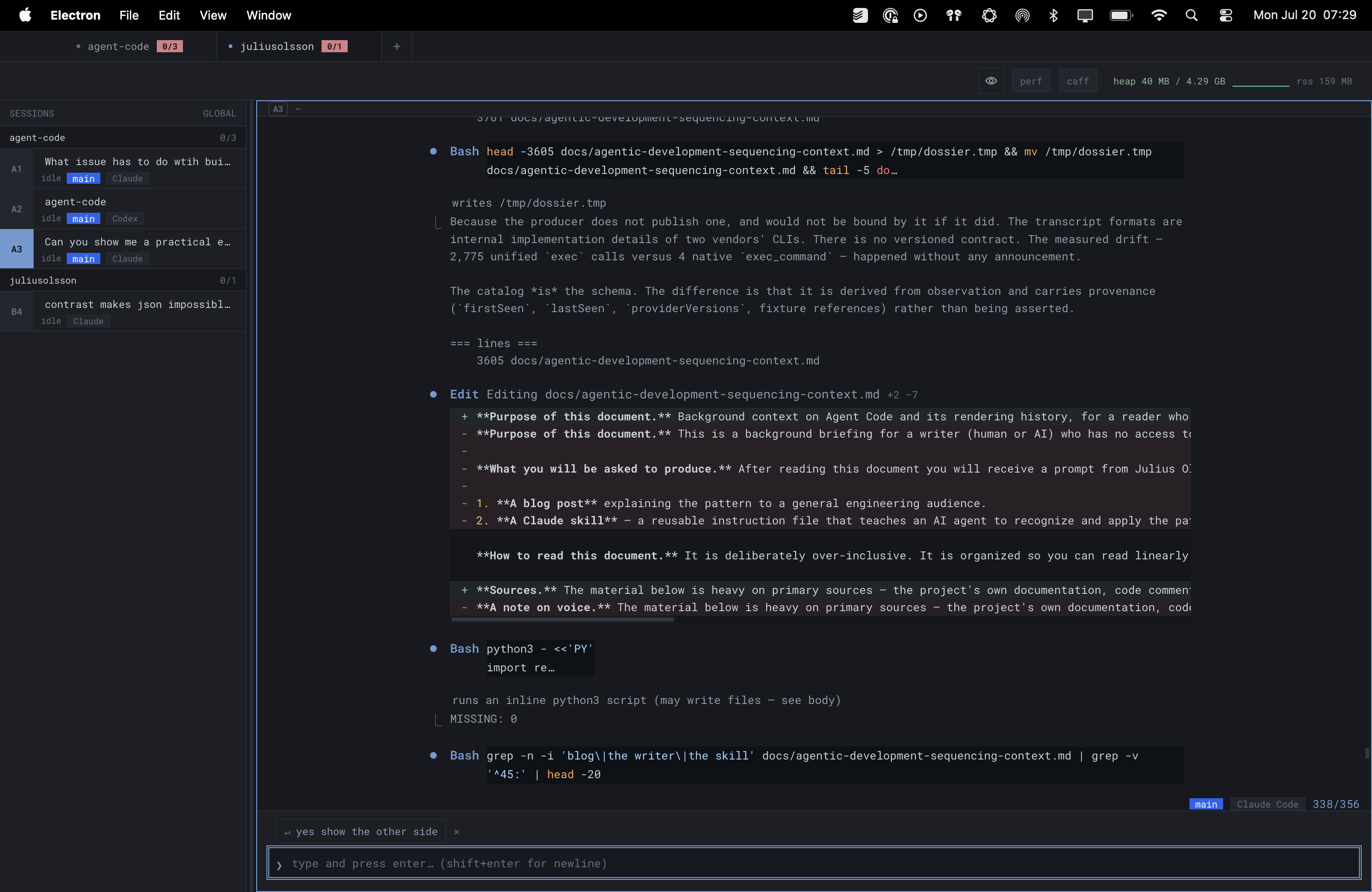rendered feed