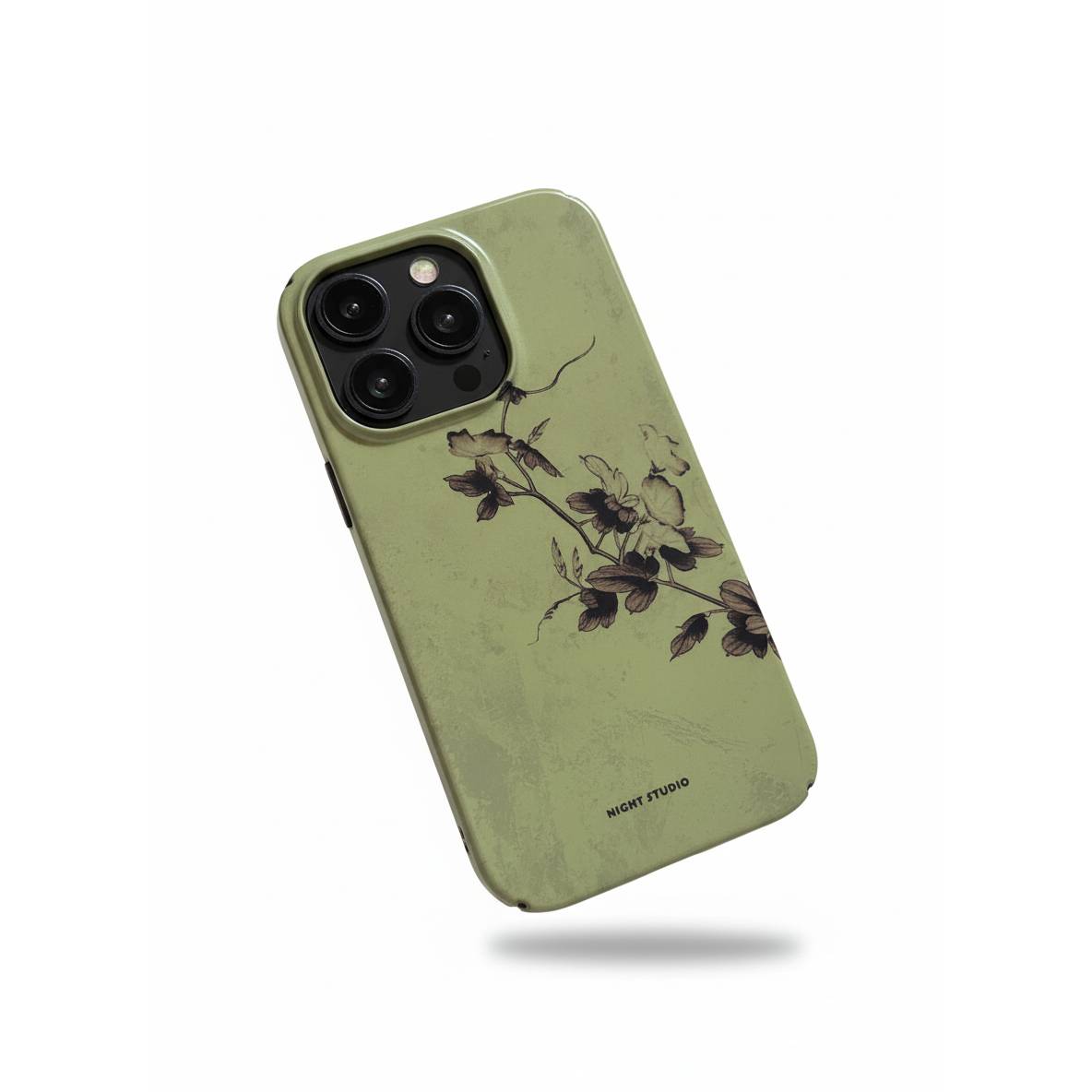 Chinoiserie Green Floral Branch Phone Case
